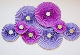 Paper Rosettes Paper Pinwheels Paper Fans Purple By Poshsoiree Paper Rosettes Pinwheels Paper Lavender Wedding Decorations