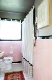 Kohler katalyst 8 shower head, shower valve and purist hand shower, all in matte black. How To Tone Down Or Play Up Pink Vintage Bathroom Tile Apartment Therapy