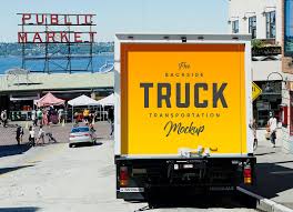 Download Free Backside Of Truck Transportation Mockup Psd Good Mockups