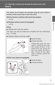 For any of a variety of reasons, occasionally car keys won't turn in the door. Toyota Corolla 2012 10 G Service Manual 529 Pages