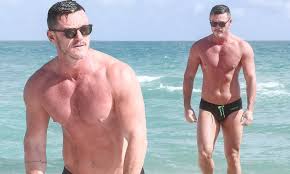 Evans began his career on the stage, performing in many of london's west end productions such as rent, miss saigon. Luke Evans 40 Flaunts His Incredible Hunky Physique In Tiny Briefs In Miami Daily Mail Online
