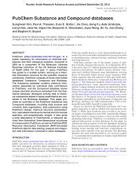 Pdf Pubchem Substance And Compound Databases