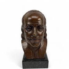 Youthful American Benjamin Franklin Bronze Sculpture