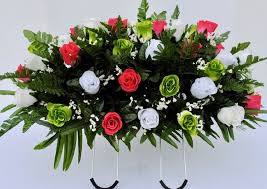 Specify address, we will show you closest shops with actual prices. Amazon Com Spring Cemetery Flowers For Headstone And Grave Decoration Pink Green And White Rose Mix Saddle Handmade