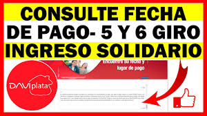Abc para consultar si es beneficiario del ingreso solidario. Consulte Fecha De Pago Daviplata Com Ingreso Solidario 5 Y 6 Giro Youtube