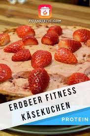 Erdbeer Fitness Kasekuchen Gesunder Erdbeer Skyrkuchen Rezept Proteinreiche Rezepte Fitness Kuchen Kasekuchen Rezept