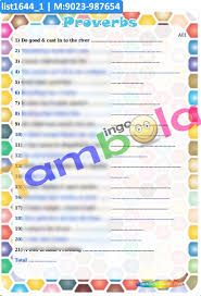 Tenses in hindi and english. Proverbs English To Hindi Paper Games In Language Theme