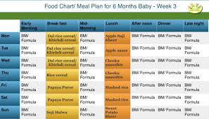 6 Month Baby Food Chart Indian Food Chart For 6 Months Old