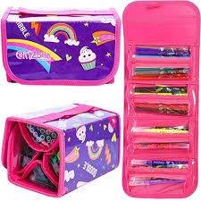 Girlzone Fruit Scented Stationery Set Fun Pencil Case Including 38 Fruit Scented Marker Pens Great B Girl Stationery Pencil Cases For Girls Gifts For Girls