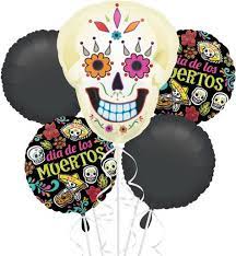 We Used The Sugar Skull Balloon At A Rehearsal Dinner For A Day Of The Dead Halloween Wedding Ba Party City Balloons Day Of The Dead Party Halloween Balloons