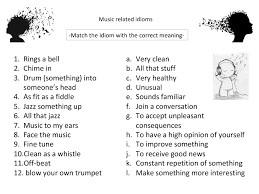 Check spelling or type a new query. Music Related Idioms