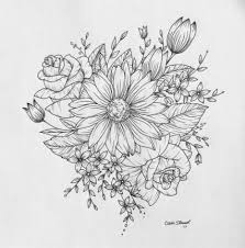 How do you draw flowers step by step? 67 Ideas Flowers Bouquet Drawing Roses Flower Bouquet Drawing Flower Bouquet Tattoo Bouquet Tattoo