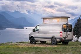Pop 4x4 Mercedes Benz Sprinter 144 Low Roof Completely Custom Designed And Built By Outside Van In Oregon Pop Top Installation By S Benz Sprinter Van Sprinter