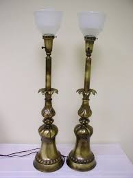 vintage mid century hollywood regency brass rembrandt lamps pair w glass shades 399 00 lamp glass shades vintage mid century