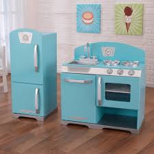 Kidkraft 2 Piece Blue Retro Play Kitchen Play Kitchens At Hayneedle Kidkraft Retro Kitchen Kidkraft Vintage Kitchen Kidkraft Kitchen