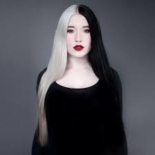 Trend Alert Two Toned Split Haircolor Split Dyed Hair Split Hair Half And Half Hair