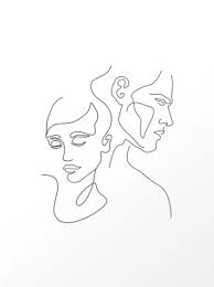 Couple Minimal Line By Urbanwallarts Etsy Art Prints Line Art Line Art Drawings