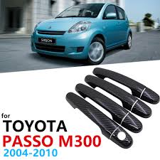 Just serviced and was servi. Carbon Fiber Car Door Handle Cover For Toyota Boon Passo Perodua Myvi Subaru Justy Daihatsu Sirion M300 2004 2010 Accessories Car Stickers Aliexpress