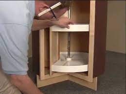 Measures 12.5 x 10.5 x 4 #idesign #idlivesimplyinterdesign lazy susan kitchen cabinet organizer storage binz, 1/6, white. Lazy Susan Installation Aristokraft Cabinetry Youtube