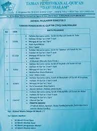 Membuat jadwal kelas dengan 50 contoh desain unik canva. Jadwal Pelajaran Tpq