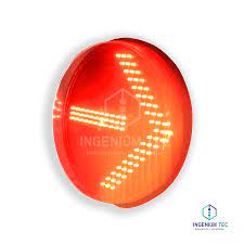 Optica Flecha Led Roja De 300mm Para Semaforos Led