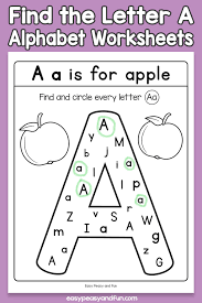 A fun way to review the alphabet and alphabetical ordering. Find The Letter A Worksheets Easy Peasy And Fun Membership