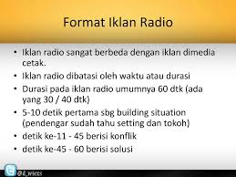 Contoh jenis iklan elektronik adalah iklan radio, iklan televisi, dan iklan internet. Apa Unsur Iklan Radio Ahli Soal