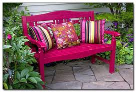 From The Garden Bench Painted Garden Furniture Garden Bench Pink Garden