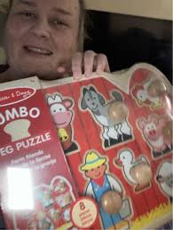 Melissa & Doug Wooden Jumbo Knob Puzzle 2pk for Baby and Toddler Boys' and  Girls'