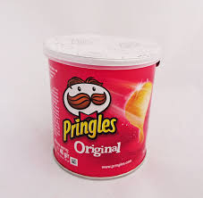 The shorter bottom piece has a metal end. Pringles Original Flavor Potato Chips Small Can 40g 1 4oz Pringles Original Diy Snacks Pringles