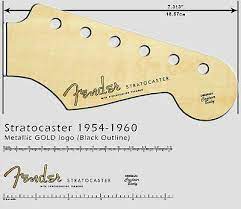 Fender Stratocaster 1954 1960 Metallic Gold Logo Headstock Waterslide Decal Fenderstratocaster Fender Stratocaster 1954 1960 Metallic Gold Logo Headstock W