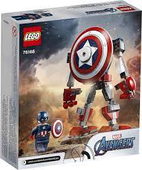 Motocykl kapitana ameryki ma siedzenie dla minifigurki, dwa miotacze tarczy kapitana ameryki, przednie ten zestaw z superbohaterem zawiera minifigurkę kapitana ameryki z nowym hełmem. Lego Marvel Avengers Captain Amerikas Gepanzerte Mech 76168 Zabawki Klocki Lego Lego Marvel Tytul Sklepu Zmienisz W Dziale Moderacja Seo