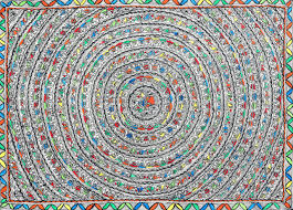 Mandala Godna Style Madhubani Painting Mandala Madhubani Art