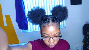 Kids natural hairstyles rubber band protective style on. How To Do Two Buns With Rubber Bands On Natural Hair Youtube