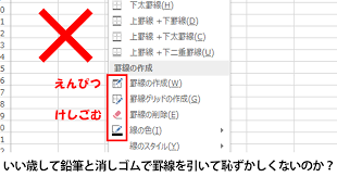 Excel表作成 罫線を引くときは罫線ボタンと書式設定を使いなさい わえなび ワード エクセル問題集