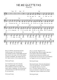 Jacques Brel Ne Me Quitte Pas Partition Accordeon Partition Musique Partition Musicale