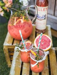 Lillet Soleil Recipe For A Fruity Tart Summer Drink With Thyme In 2020 Lillet Rezepte Bowle Rezepte Mit Alkohol Alkohol Getranke Rezepte