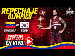 Juegos olímpicos de tokio 2021. Preolimpico En Vivo Venezuela Vs Korea 2021 En Directo Repechaje Fiba Youtube