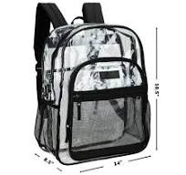Wrangler Clear Waterproof Backpack, Durable Plastic Book Bag, Casual, Boys  and Girls, Clear Black