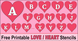printable heart stencils valentine s day love font patterns diy projects patterns monograms designs templates