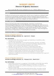 Quality assurance director resume examples. Director Of Quality Assurance Resume Samples Qwikresume