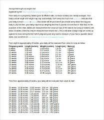 Fetal Weight Chart 7 Free Word Excel Pdf Documents