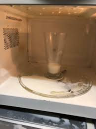 I was in the kitchen when there was a loud bang and i felt something hitting the back of my legs. My Glass Of Milk Exploded When I Tried To Microwave It Therewasanattempt
