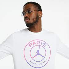 Psg fc training jacket color navy blue. T Shirts Jordan Psg Longsleeve Tee White Footshop