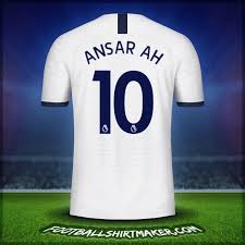 Our range includes the new 2020/21 tottenham home & away jerseys for adults and kids. Tottenham Hotspur Jersey 2019 20 Number 10 Ansar Ah Tottenham Hotspur Tottenham Custom Jerseys