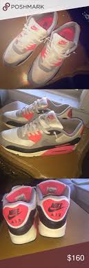 Air Max 90 Infrared Og Euc Og Infrared Air Max 90 Size 15 Doesn T Come With Box White Cement Grey Infrared Black Nike Sho Black Nike Shoes Shoes Air Max 90