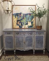 Old Violet Paris Grey Chalk Paint With Soft Clear Wax Abstract Painting Is Also Painted Annie Sloan Painted Furniture Painted Furniture Annie Sloan Paints