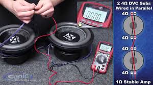 This article contains wiring rules for car subwoofers as well as an example that shows how to match subwoofers to an amplifier. How To Wire Two Dual 4 Ohm Subwoofers To A 1 Ohm Final Impedance Car Audio 101 Youtube
