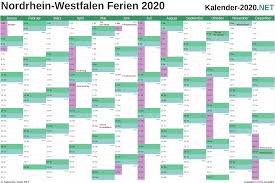 Die statistik zeigt die geleisteten arbeitsstunden im verarbeitenden gewerbe im zeitraum von oktober 2019 bis oktober 2020. Ferien Nordrhein Westfalen 2020 Ferienkalender Ubersicht