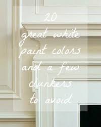 The Best White Paint Colors A New